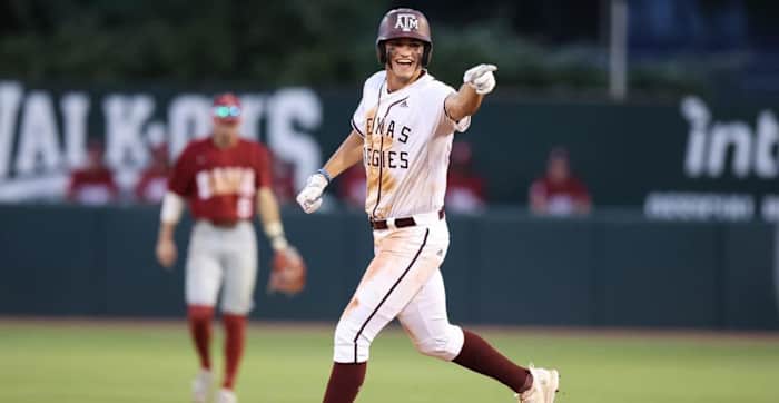 Texas A&M outfielder Jace LaViolette